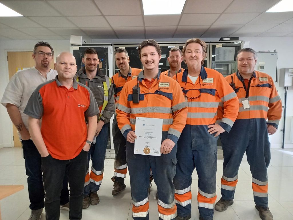 Celebrating Adam Gower's Apprenticeship Success at Veolia 2