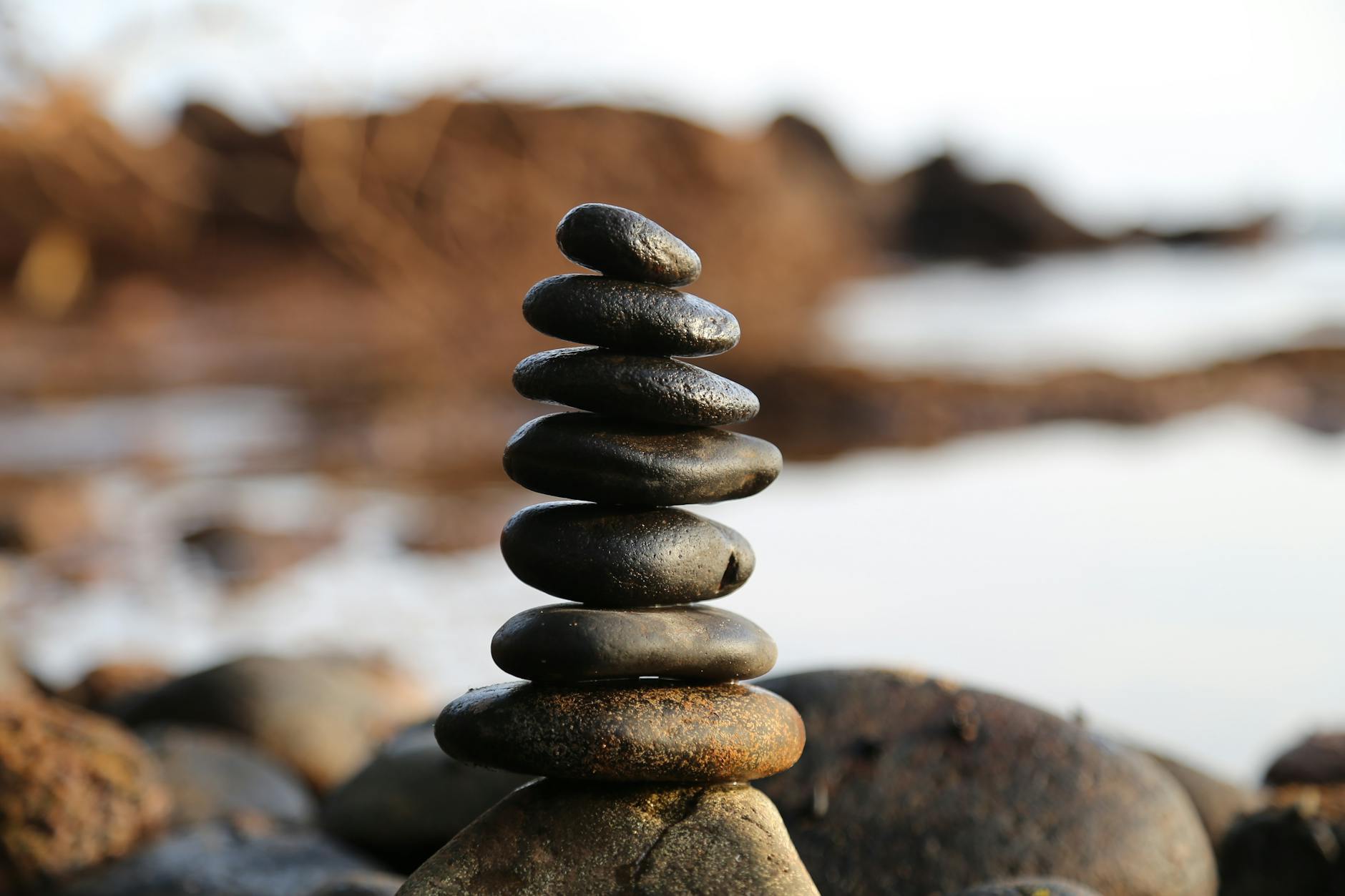 Mental health: real life problems call for real life tools 1 pile of rock near lake